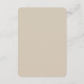 Boho-Sand-Minimalist-Script-Hochzeits-Detailskarte Begleitkarte (Rückseite)