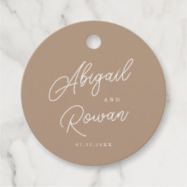 Boho-Sand-Minimalist-Script-Hochzeitsgeschenk-Anhä Geschenkanhänger