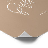 Boho-Sand-Minimalist-Script-Karten & Geschenke Sch Poster (Ecke)
