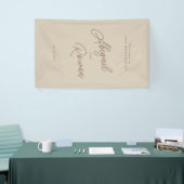 Boho-Sand-Minimalist-vertikales-Hochzeitswillkomme Banner (Messeveranstaltung)