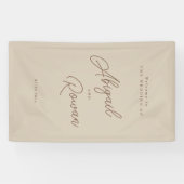 Boho-Sand-Minimalist-vertikales-Hochzeitswillkomme Banner (Horizontal)