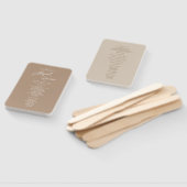 Boho-Sand-Schrift-Minimalist-Hochzeitsprogramm-Fäc Fächer (Non-assembled)