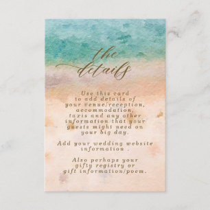 Boho Sandstrand Szene Hochzeitskarte Begleitkarte