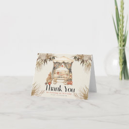 Boho Santa Baby Christmas Holiday Crib Baby Shower Dankeskarte