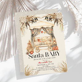 Boho Santa Baby Weihnachtskrippe Kinderdusche Einladung