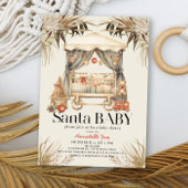 Boho Santa Baby Weihnachtskrippe Kinderdusche Einladung