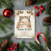 Boho Santa Baby Weihnachtskrippe Kinderdusche Einladung