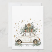 Boho Santa Car Watercolor Weihnachten (Rückseite)