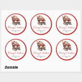 Boho Santa Claus Christmas Sticker Label Set (Blatt)