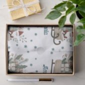 Boho Santa on Sleigh mit Geschenken Schneeflocken Seidenpapier (Geschenk)