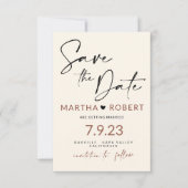 Boho Save the Date Card mit Foto (Vorderseite)