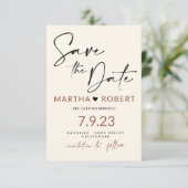 Boho Save the Date Card mit Foto (Stehend Vorderseite)