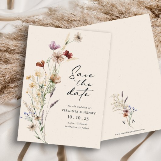 Boho Save The Date Flachkarte