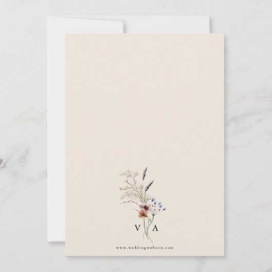 Boho Save the Date Flat Card (Rückseite)
