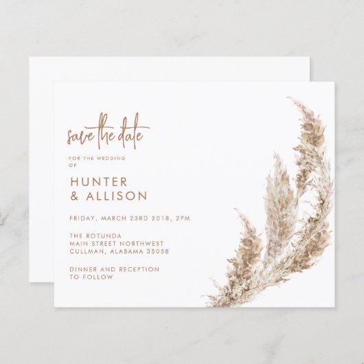 Boho Save the Date Flyer (Vorne/Hinten)