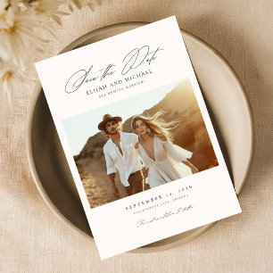 Boho Save the Date Foto Elegant Save the Date Einladung