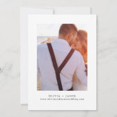 Boho Save the Date Foto Minimalistisch Save the Da Einladung (Rückseite)