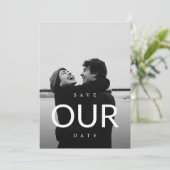 Boho Save the Date, Foto Modern Save the Date Einladung (Stehend Vorderseite)
