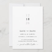 Boho Save the Date, Foto Modern Save the Date Einladung (Rückseite)