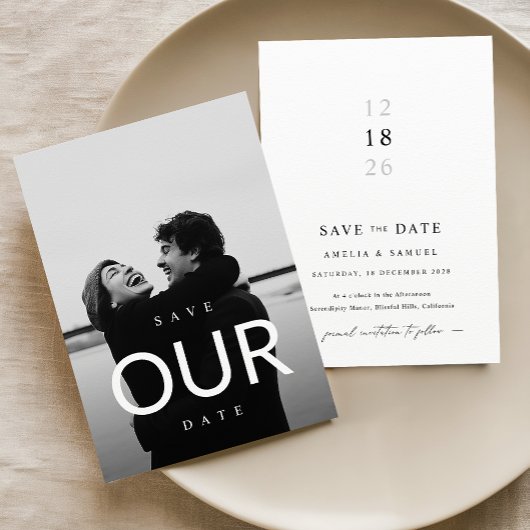 Boho Save the Date, Foto Modern Save the Date Einladung