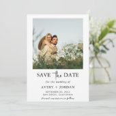 Boho Save the Date, Foto Save the Date Minimalisti Einladung (Stehend Vorderseite)