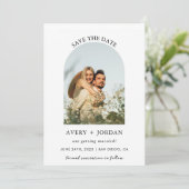 Boho Save the Date, Foto Save the Date Minimalisti Einladung (Stehend Vorderseite)