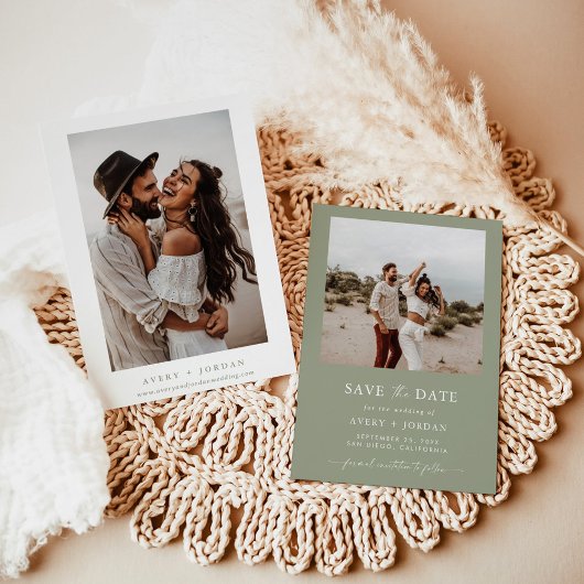 Boho Save the Date, Foto Save the Date Minimalisti Einladung