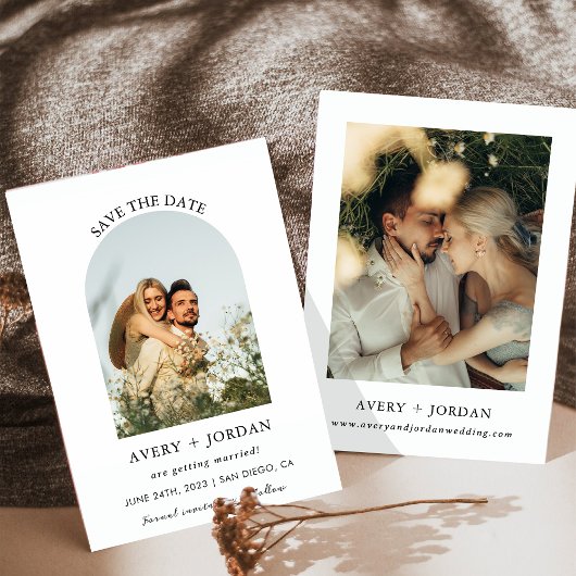 Boho Save the Date, Foto Save the Date Minimalisti Einladung