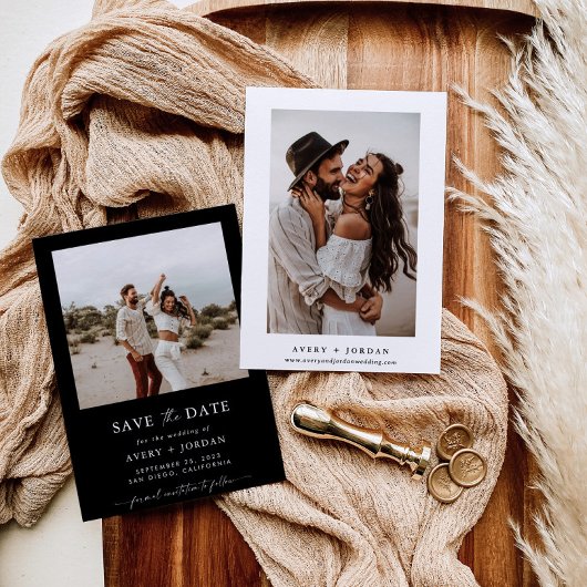 Boho Save the Date, Foto Save the Date Minimalisti Einladung