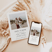 Boho Save the Date, Foto Save the Date Minimalisti Einladung
