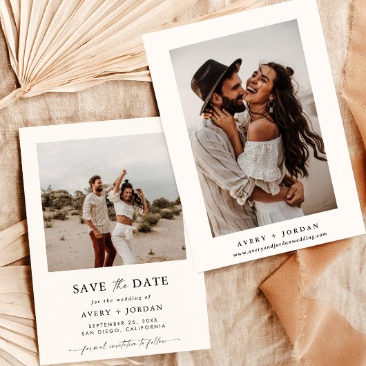 Boho Save the Date, Foto Save the Date Minimalisti Einladung