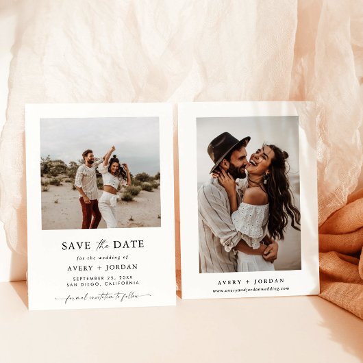 Boho Save the Date, Foto Save the Date Minimalisti Einladung