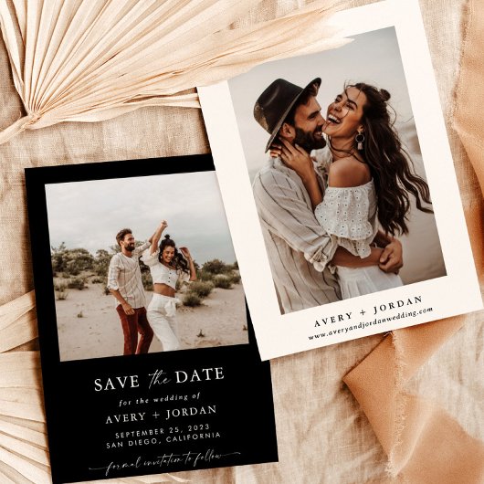 Boho Save the Date, Foto Save the Date Minimalisti Einladung