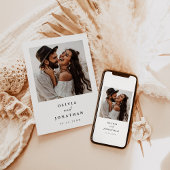 Boho Save the Date, Foto Save the Date Minimalisti Einladung