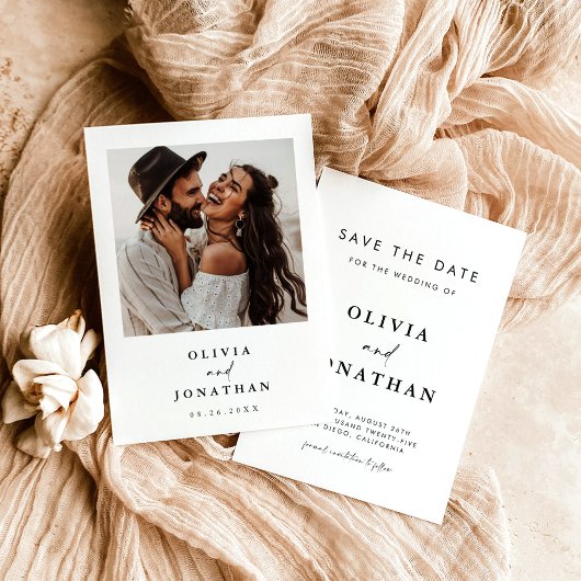Boho Save the Date, Foto Save the Date Minimalisti Einladung