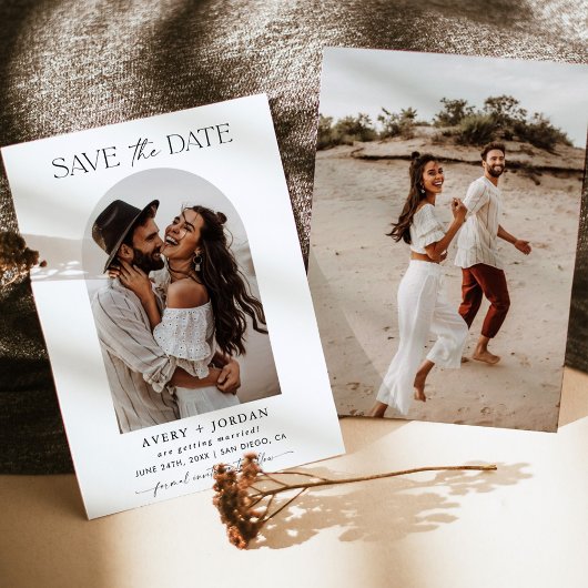 Boho Save the Date, Foto Save the Date Minimalisti Einladung