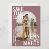 Boho Save the Date, Foto Save the Date Minimalisti Einladung (Vorderseite)