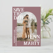 Boho Save the Date, Foto Save the Date Minimalisti Einladung (Stehend Vorderseite)