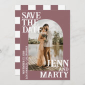 Boho Save the Date, Foto Save the Date Minimalisti Einladung (Vorne/Hinten)