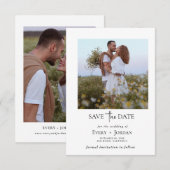 Boho Save the Date, Foto Save the Date Minimalisti Einladung (Vorne/Hinten)