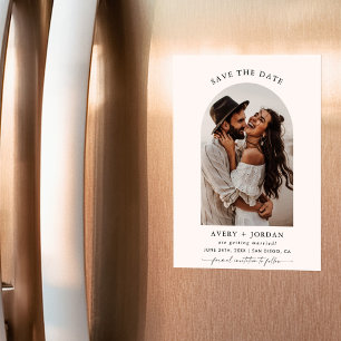 Boho Save the Date, Foto Save the Date Minimalisti Magneteinladung