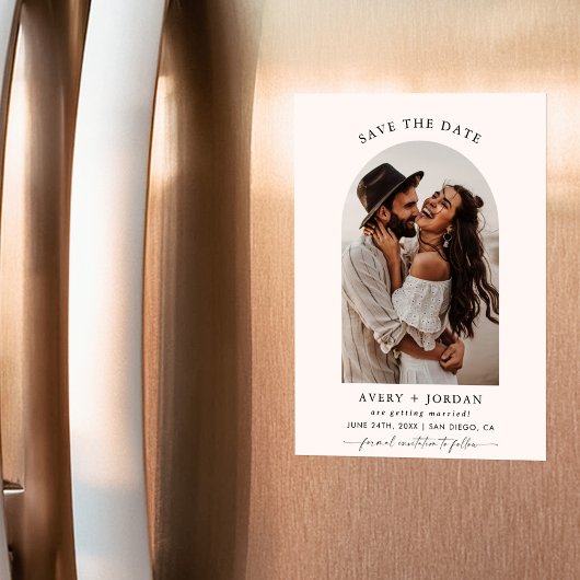 Boho Save the Date, Foto Save the Date Minimalisti Magneteinladung