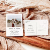 Boho Save the Date, Foto Save the Date Minimalisti Postkarte