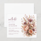 Boho Save the Date | Herbst (Vorne/Hinten)