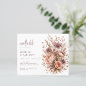 Boho Save the Date | Herbst (Stehend Vorderseite)
