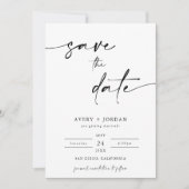 Boho Save the Date Modern Save the Date Minimalist Einladung (Vorderseite)