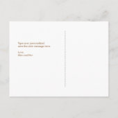 Boho Save the Date Postcard, Kraft Ankündigungspostkarte (Rückseite)