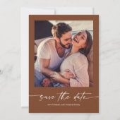 Boho Save the Date, Rustikale Fall Verlobung Einladung (Rückseite)
