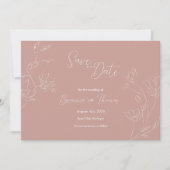 Boho Save the Date | Terracotta Floral Design (Vorderseite)