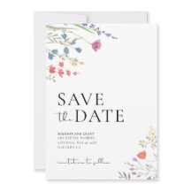 Boho Save the Date, Wildblume Save the Date